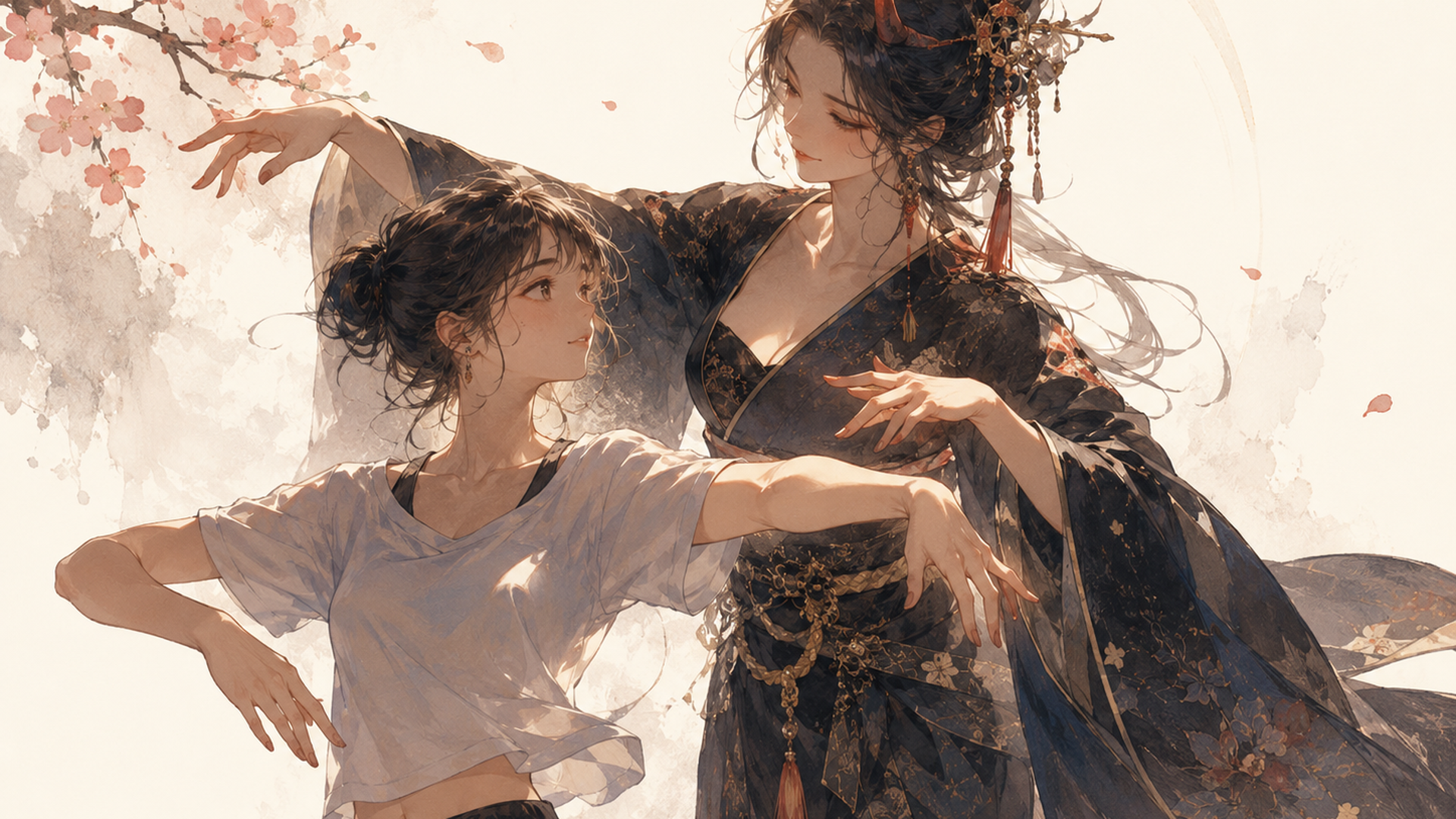 映画館の上映案内モニターで映画『鬼の花嫁』の上映予定と時刻を確認する女性